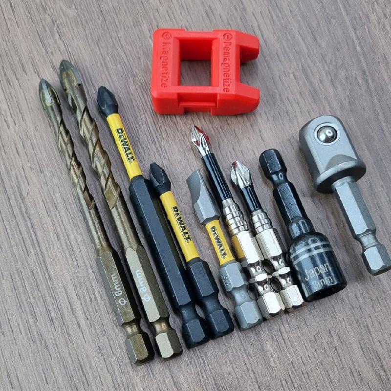 Bộ 10 món Vít + Mũi khoan có đầu chuyển bulong 1 2inch - Li 6,8 vít Xịn DW và chống trượt cỡ Ph2 - Chất lượng tiện lợi