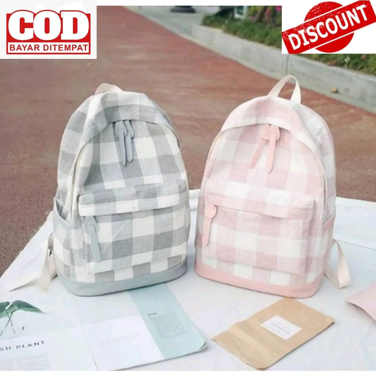 [ PROMO ] TAS FINDA - Ransel Finda Motif Kotak / Ransel Sekolah Murah / Ransel Sekolah Bisa Cewek Bisa Cowok Terbaru / Tas Ransel Sekolah SD SMP SMA / Tas Gendong Anak / Tas Ransel Kekinian / B'Store (COD) / Tas Ransel Korea / TAS STAR COLLECTION Fashion