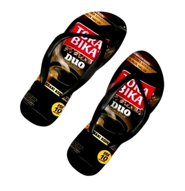 Sandal Jepit Pria Terbaru Motif Kopi Susu Desain Unik dan Nyaman untuk Harian Safety