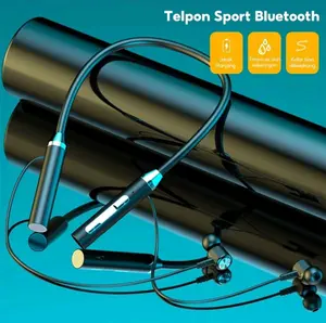 TWS Headset Bluetooth Leher Olahraga Tombol Kontrol Tahan Air Bass 9D HiFi Stereo Sound Earphone Bluetooth Android dengan Mikrofon Sport Handset Hedset Handsfree Earbud Hendset Hanset