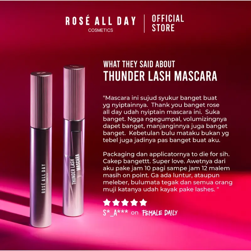 Rosé All Day All New Thunder Lash Mascara - RAD MASKARA 7