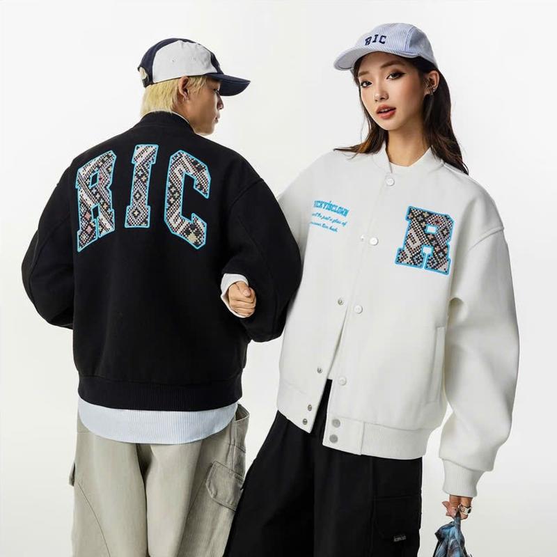 SJC Áo Khoác Bomber Vải Dạ Lót Bên Trong Ấm Áp với Thiết Kế Logo Đặc Biệt  Màu Sắc Đa Dạng 