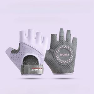 Guantes de fitness para mujer, seda fría, medio dedo para ciclismo, antideslizante para halterofilia, pesca al aire libre, deportes de verano, yoga para hombre