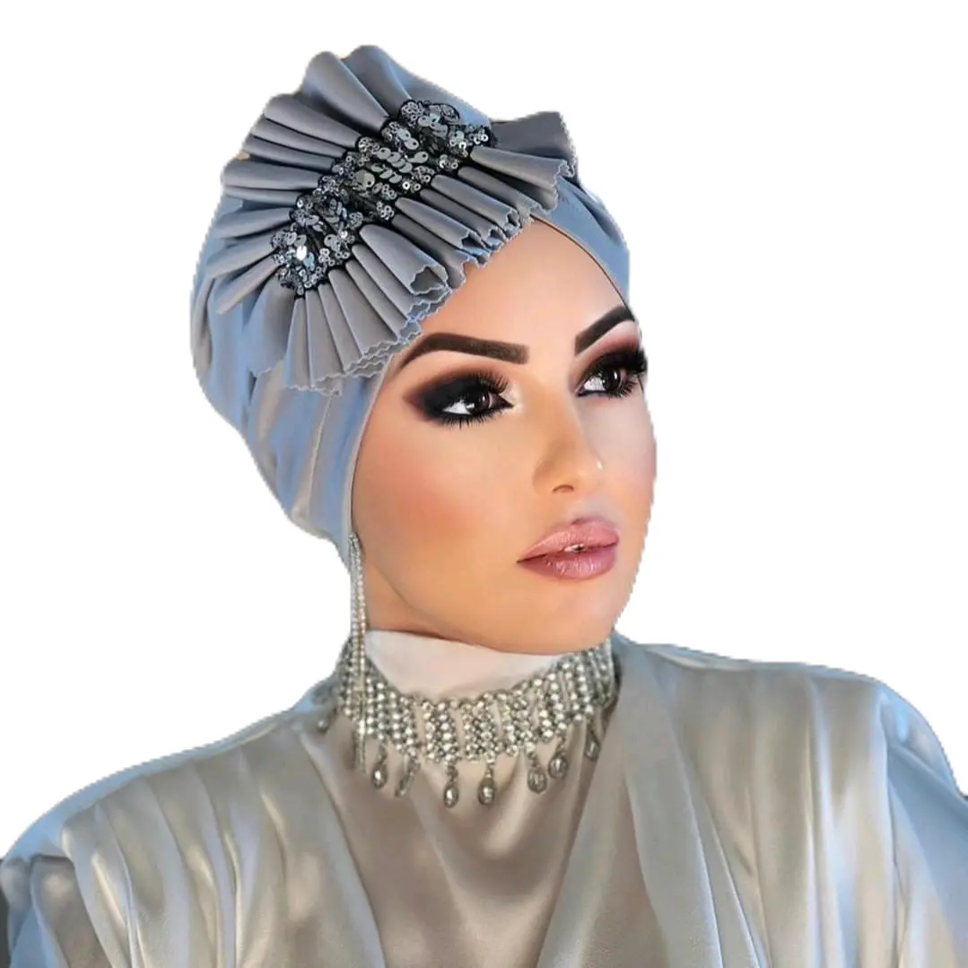 Turban Slup Mewah Keren dari Jersey Silk untuk Hari Raya dan Kerudung Instan - Muslim, Lembut, Nyaman, Turki, Sporty