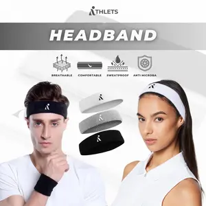 ATHLETS Headband | Ikat Kepala Olahraga | Sports Head Band Gym Fitness