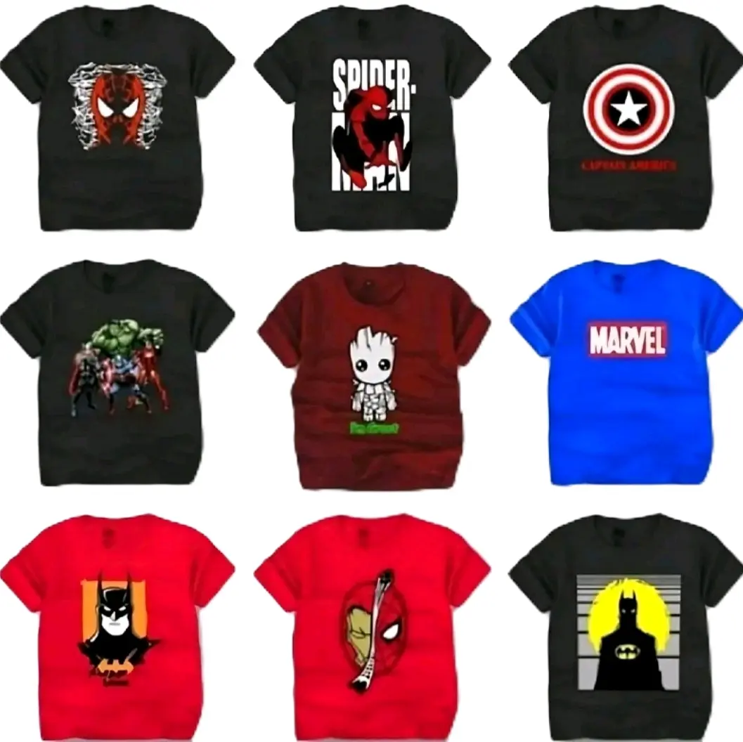 Paket Hemat Kaos Anak Fashion 10 Pcs 100 Ribu dan 5 Pcs 50 Ribu - Baju, Pakaian