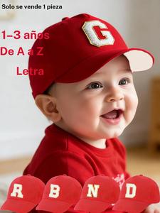 1 pieza de gorra de béisbol ajustable para niños de 1 a 3 años, con letras del alfabeto A–Z disponibles, sombrero unisex contra el sol para uso casual diario
