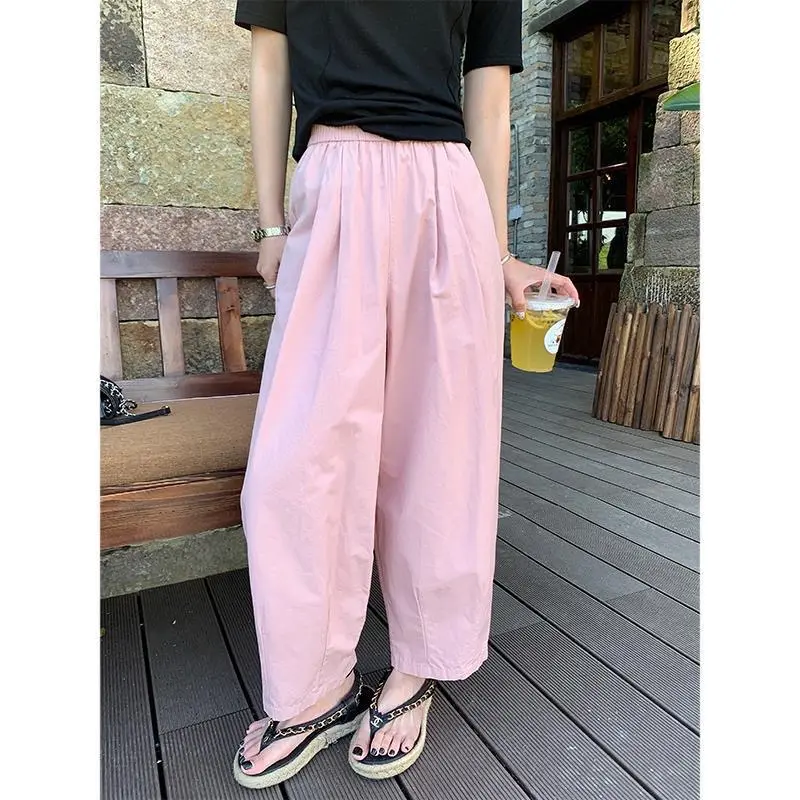 Q368 Quần Baggy Dáng Lửng Đũi Mềm Mát Cạp Chun Lưng Cao Dài 92cm | BigBuy360 - bigbuy360.vn