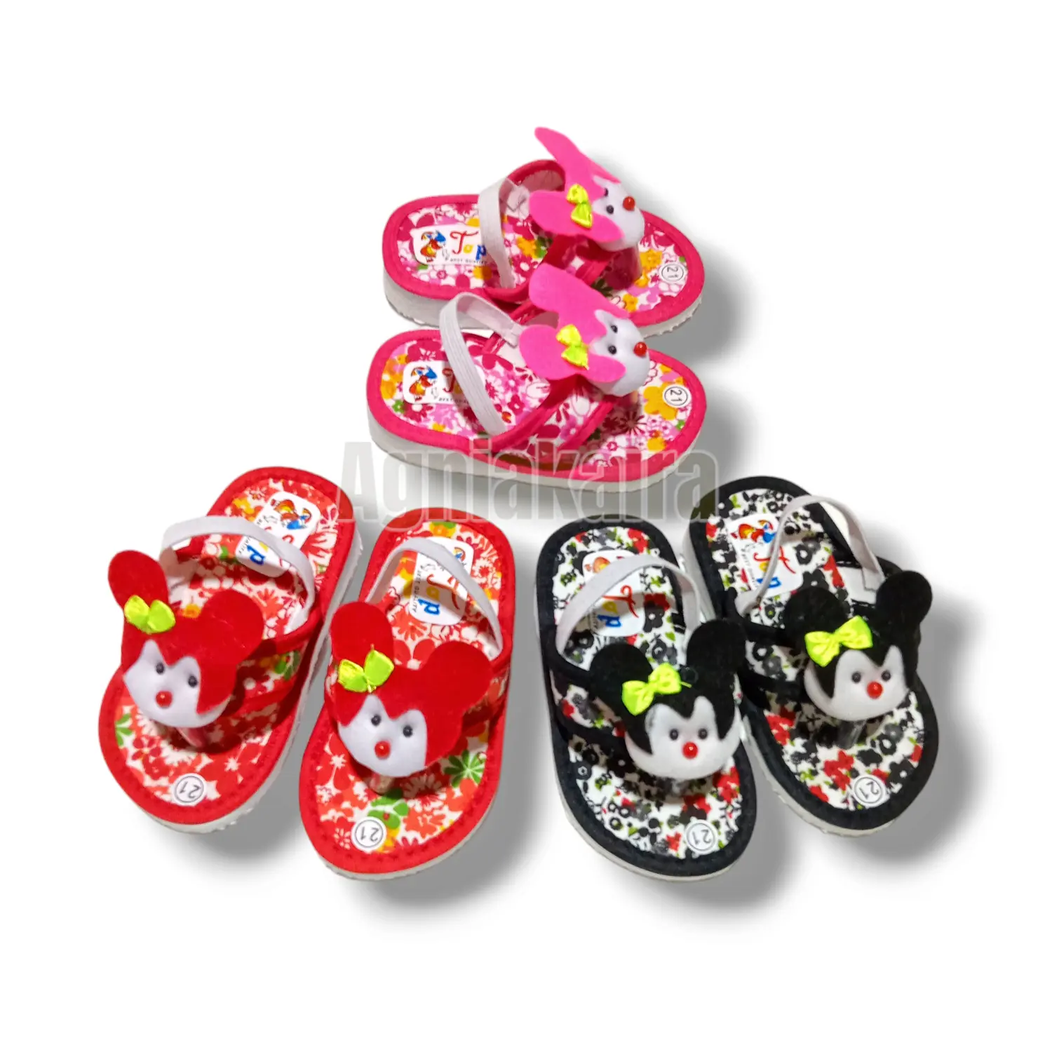 Sandal Bayi Bunyi Cicit Model Bunga Motif Boneka Micky Lucu Terbaru Kaki