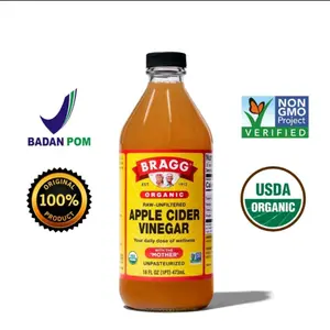 cuka apel bragg 473ml / apel vinegar / cuka apel organic ORIGINAL GARANSI 100% ORI