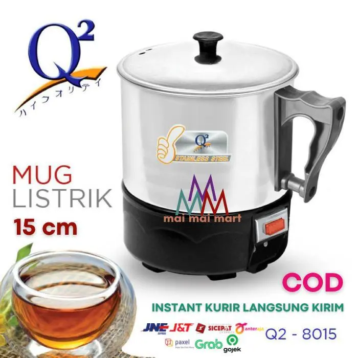 Mug Listrik Panci Listrik Teko Listrik Stainless Steel Pemanas Air Q2 8015