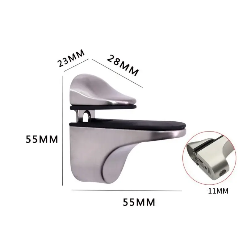 Kệ gỗ, bền, 2 cái, Giá đỡ kệ kính Có Thể Điều Chỉnh 3-20mm, Kẹp kính miệng cá, Giá Đỡ treo tường, cho kính miệng cá 4