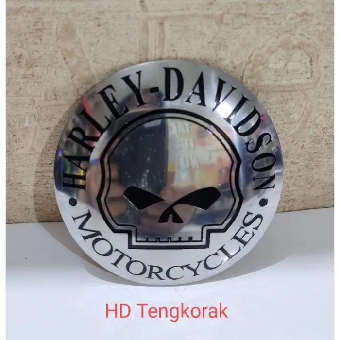 NEW!! Emblem Logo Harley Davidson HD Diameter 8 cm Stainless Anti 4