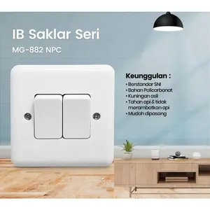 Saklar Seri MORGEN IB / Saklar Double MORGEN IB - MG-882-NPC