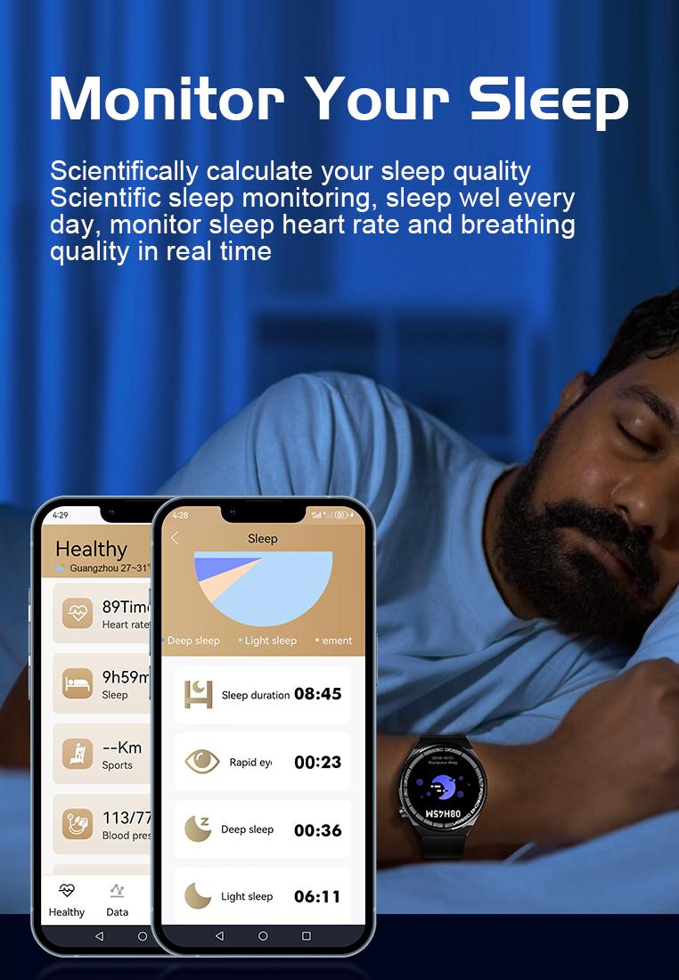 Product Introduction of Simbojoy SmartWatch GT8 Anti Air Original Layar Terang 1.28''Pemantauan Tidur Alat pengukur langkah Jam Pintar  ZN025 8