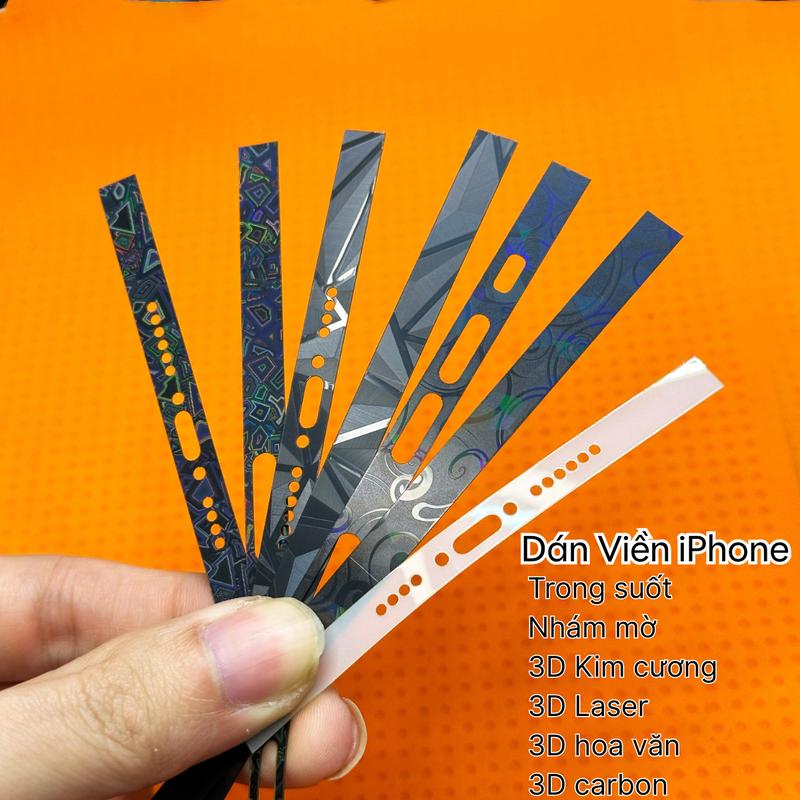   2 Bộ Dán Viền  Miếng dán viền PPF Siêu dính 3D cho iPhone 12 12PRO 12PROMAX 13 13PRO 13PROMAX 14 14PLUS 14PRO 14PROMAX 15 15PLUS 15PRO 15PROMAX Bảo vệ viền máy 