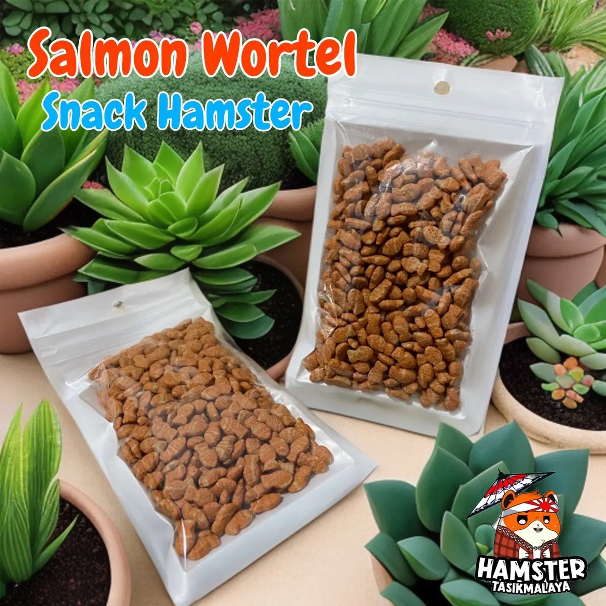Salmon dan Wortel 15g Snack Hamster
