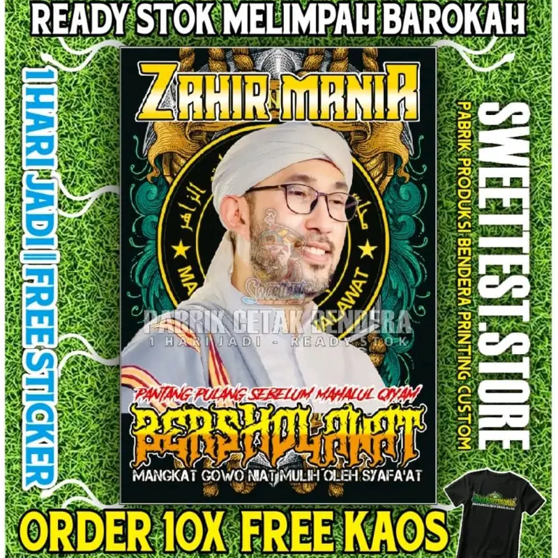 1 HARI JADI TERLARIS + DESAIN MAFIA SHOLAWAT TERBARU, BENDERA NU, BENDERA SYEKHERMANIA, IJO DAUN STORE, BENDERA BESAR MURAH Spanduk 3
