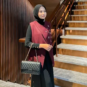 Bynissa - AUDREY VEST - Outerwear - Vest - Rompi - Cotton - Fashion Muslim -  Basic Atasan Wanita