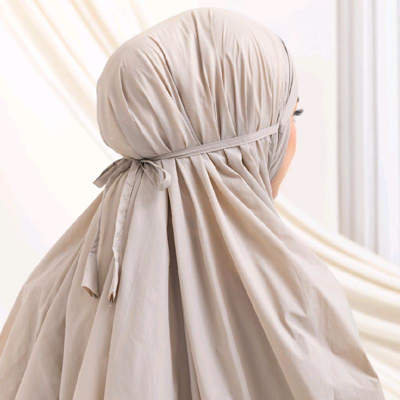 Mukena travel Alula series warna abu-abu, hijrah by shofa marwah, mukena dewasa 2