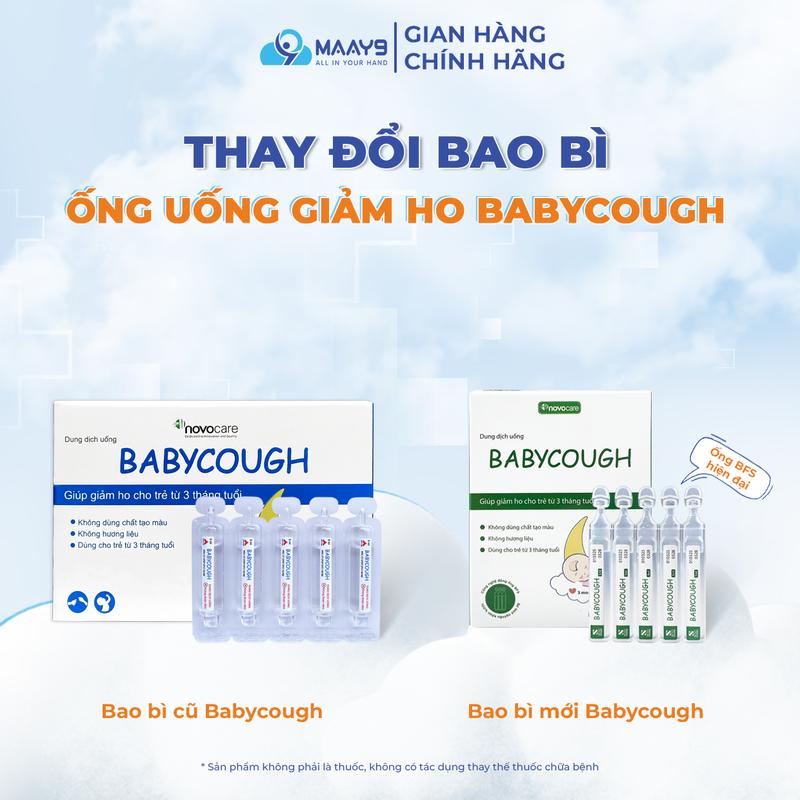 Novocare siro ho cho bé baby cough hỗ trợ giảm ho cho bé hộp 20 ống 5ml
