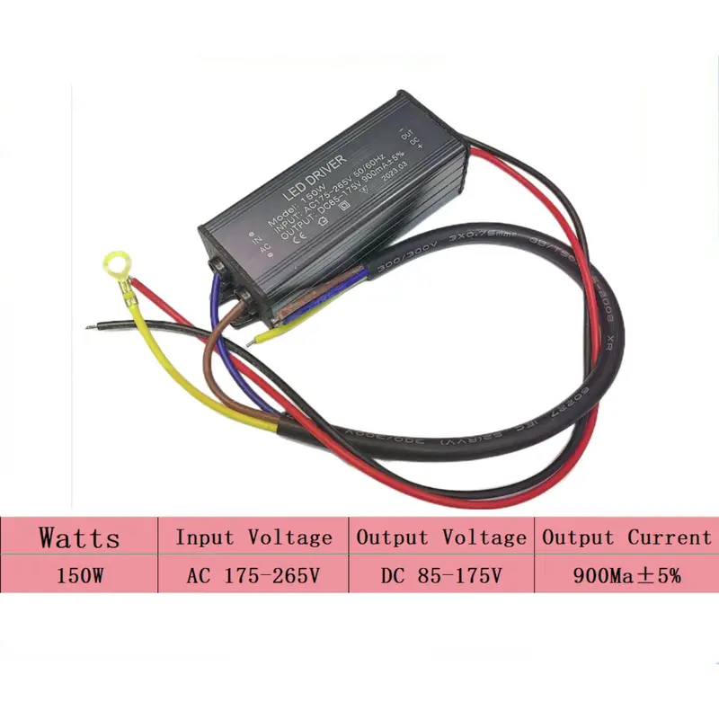 Bộ điều khiển LED không thấm nước, OIMG, Điện áp đơn, Nguồn điện, Có sẵn trong 8-30W, 50W, 100W, 150W, 200W, Công suất cao, AC175-265V, DC85-175V, Chống thấm nước IP66 5