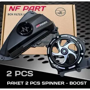 2 PCS CORONG UDARA FILTER BEAT DELUX DAN SPINNER • paket spinner corong donat beat new 2020-2025 scoopy new Genio aksesoris beat delux aksesoris scoopy new Motorcycle Motor