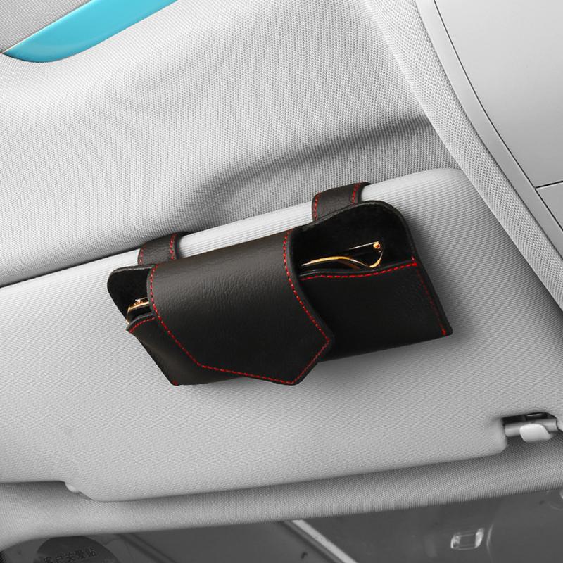 Product Introduction of Car Glasses Case Auto Sun Visor Glasses Holder Sunglasses Clip Card Ticket Holder Multi-Function Automobile Accessories  Storage 45