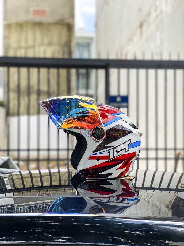 Tặng logovà túi đựng nón MŨ BẢO HIỂM 3 4 ROYAL 1 KÍNH XH01 TEM DARGON BOY Helmet