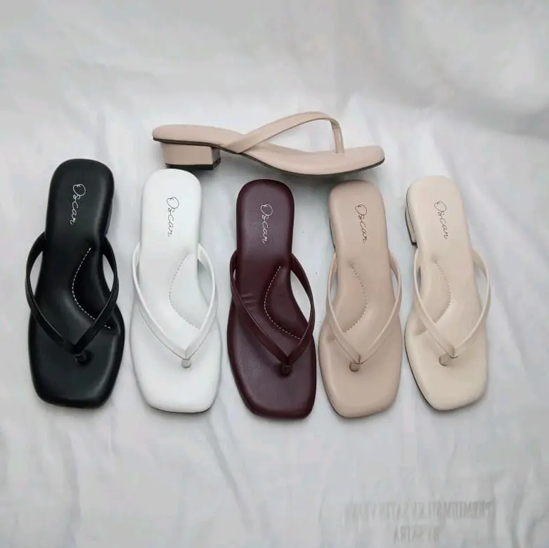 Parvez86 (SJ) Sandal Jepit Wanita Hak Tahu 3 Cm/Heels/Sandal Jepit Wanita Kekinian 3 Cm 0