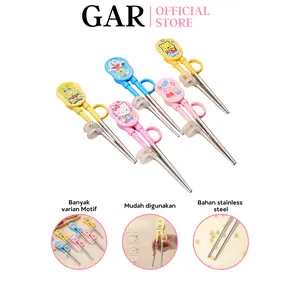 GAR HL0577 Sumpit Anak Karakter / Sumpit Anak Belajar Makan Model Kartun