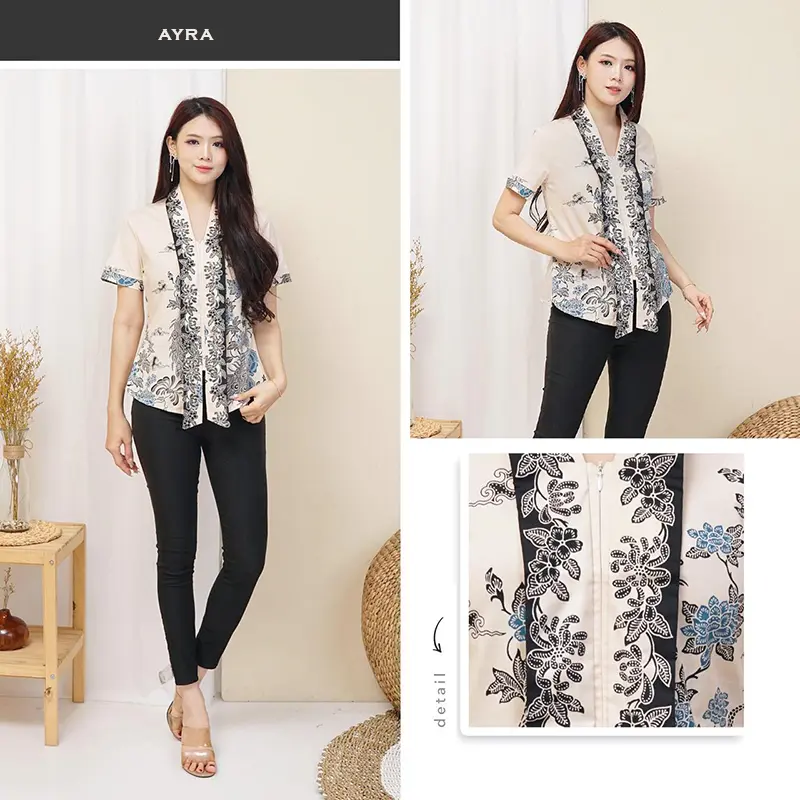 GIRLY Ayra Blouse Wanita Atasan Wanita Blouse Batik Perempuan