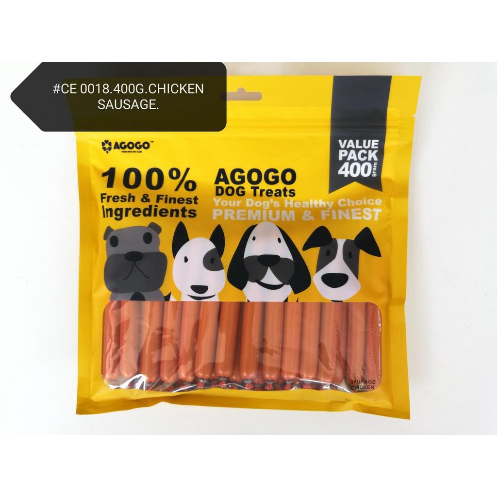 Agogo Dog Treat Chicken Sausage 400gram Snack Food Feed [Treats]