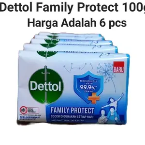 Dettol FAMILY PROTECT 100G Paket Isi 6 Pcs Sabun Mandi & Tangan Perlindungan Keluarga Hemat