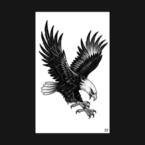 TM-Stiker Tato Temporer semi permanent Motif 22 Burung Garuda