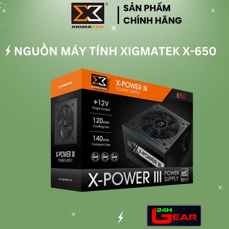 Nguồn máy tính Xigmatek X650 X-POWER II (Công suất thực 600w)