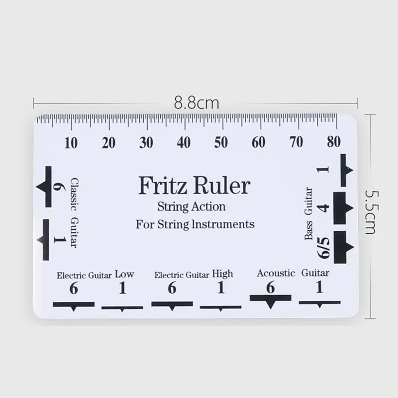 Guitar Measuring Ruler String Action Gauge String Pitch Ruler for Bass Classical Electric Acoustic Guitar Tools Rulers