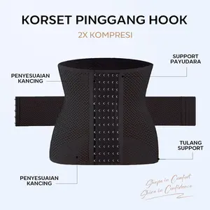 Aviymoos Korset Waist Trainer Dengan Belt Kompresi Ekstra Bentukin Badan Setelah Lahiran