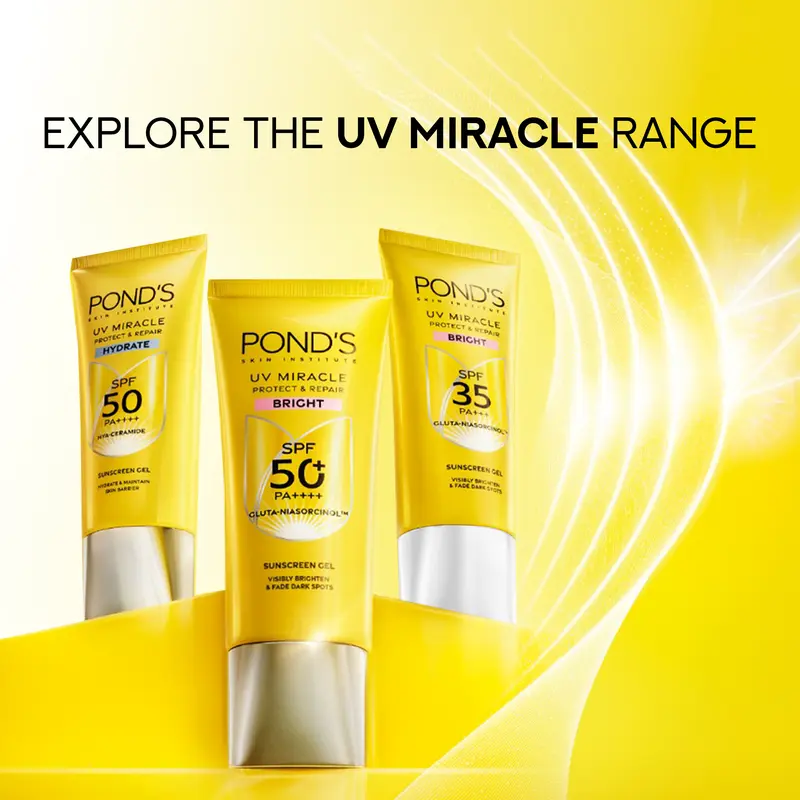 [BUY 1 GET 4] Pond's UV Miracle Bright SPF50 25G FREE Serum Uclar + Sun Sachet x2 4