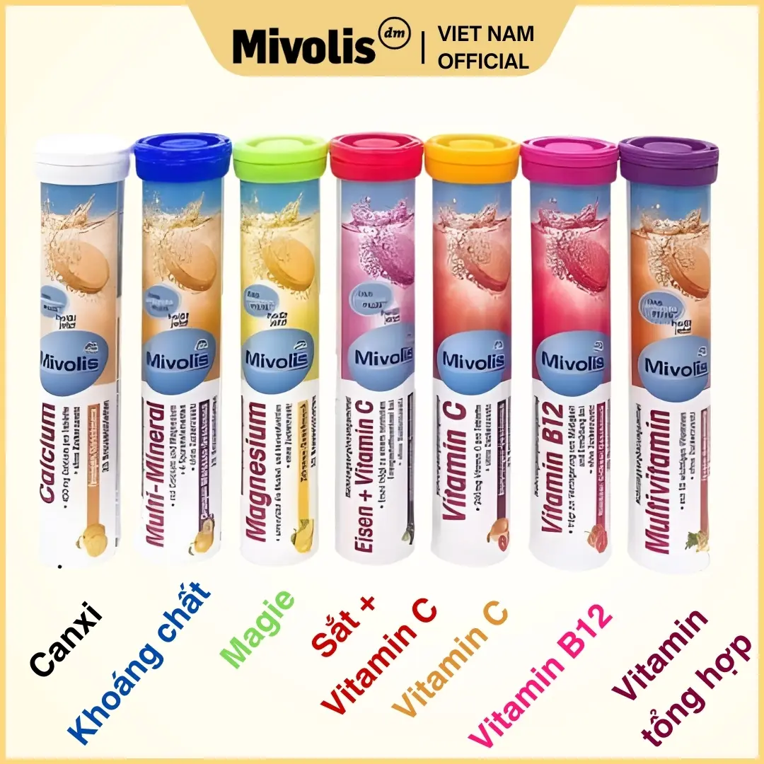Viên Sủi Mivolis Đức 20 viên hỗ trợ tăng sức đề kháng