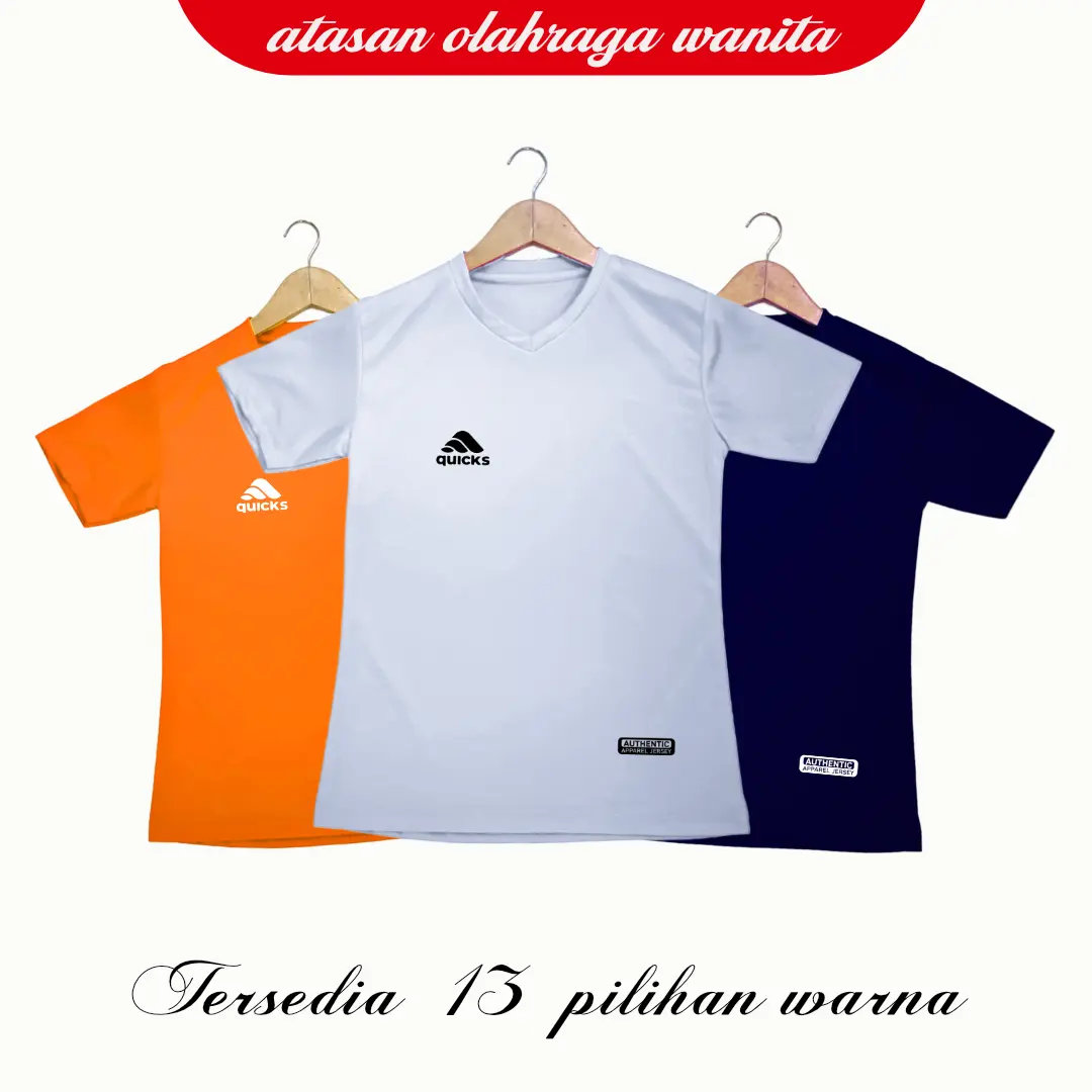 Baju Olahraga Atasan Wanita Lengan Pendek Kaos Jersey Dry Fit Running Zumba Lari Yoga Senam Fitness Volly Futsal Sport dll..