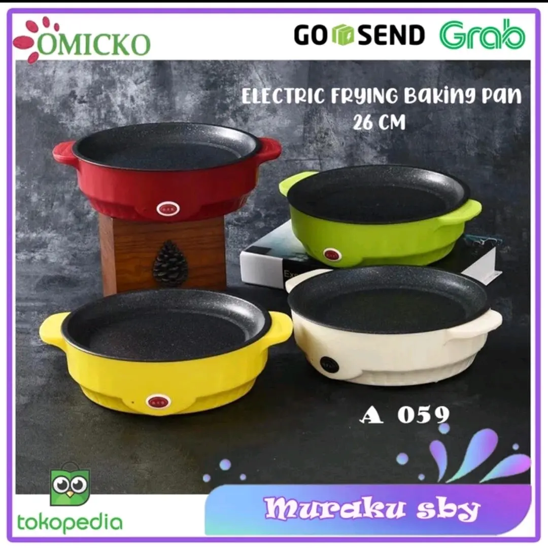 Wajan Listrik Electric Frying Baking Pan Panci BBQ Omicko
