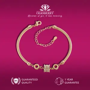 OS1-B30 Gelang Wanita Cranberry Premium Luntur Anti Berubah Warna Garansi 1 Tahun Fahshion Accessories Size Adjustable Kualitas Grade VVS1 Aksesoris Gelang Nikah Elegan COD