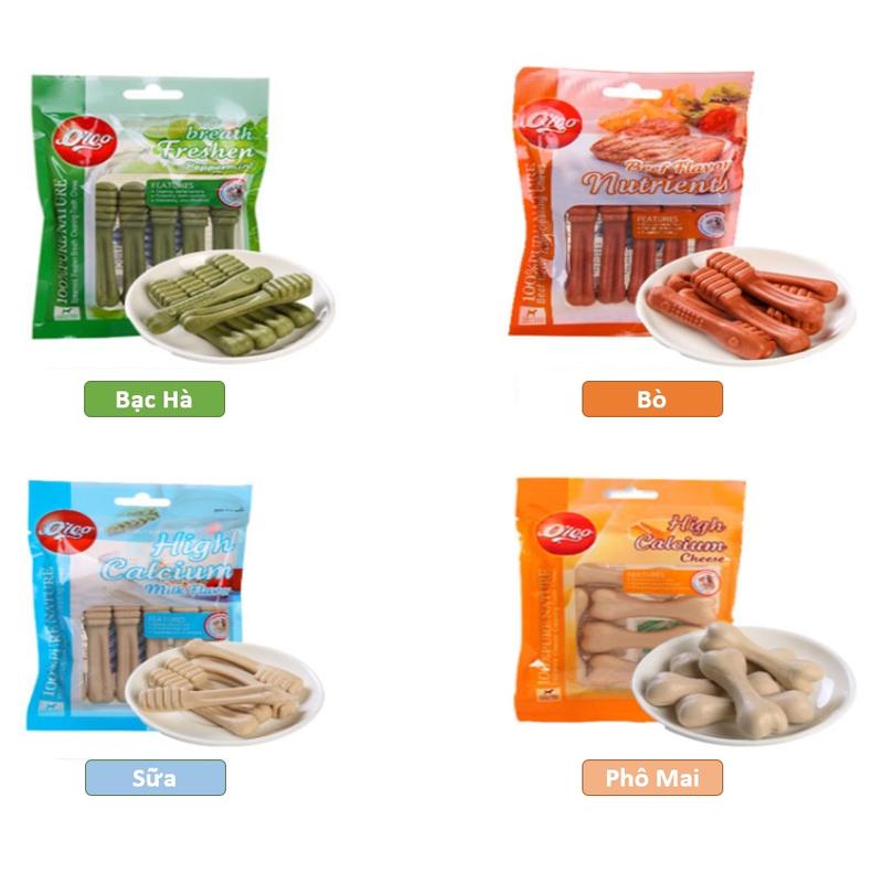 ComBo 10 Gói Xương Gặm Orgo Sạch Răng, Thơm Miệng, Bổ Sung Canxi Cho Chó
