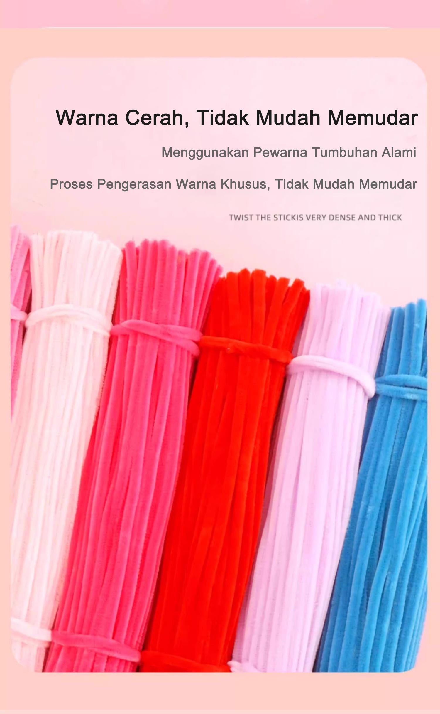 Kawat Bulu Mercy Premium 30mm 100±5pcs– Pipe Cleaner Tebal & Lentur | DIY Hiasan Ramadan Bulan Bintang | Dekorasi Lebaran | CRAFT RAMADAN