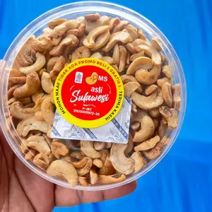 Kacang mete goreng Remukan / Pecahan original asin bawang kemassn 225gram Mede Food ( TIDAK ADA BELI 1 GRATIS  1 )