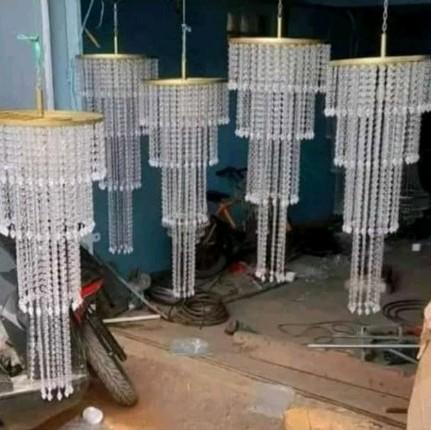 lampu Kristal juntai akrilik, lampu Kristal dekorasi, lampu wedding, lampu hias 2