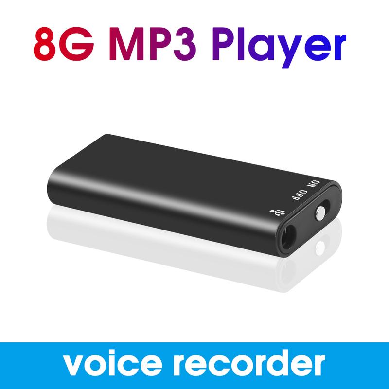 Máy Ghi Âm Chuyên Nghiệp 8GB Âm Thanh Kỹ Thuật Số Máy Ghi Âm Mini Máy Nghe Nhạc MP3 Máy Ghi Âm Thích Hợp Để Ghi Âm