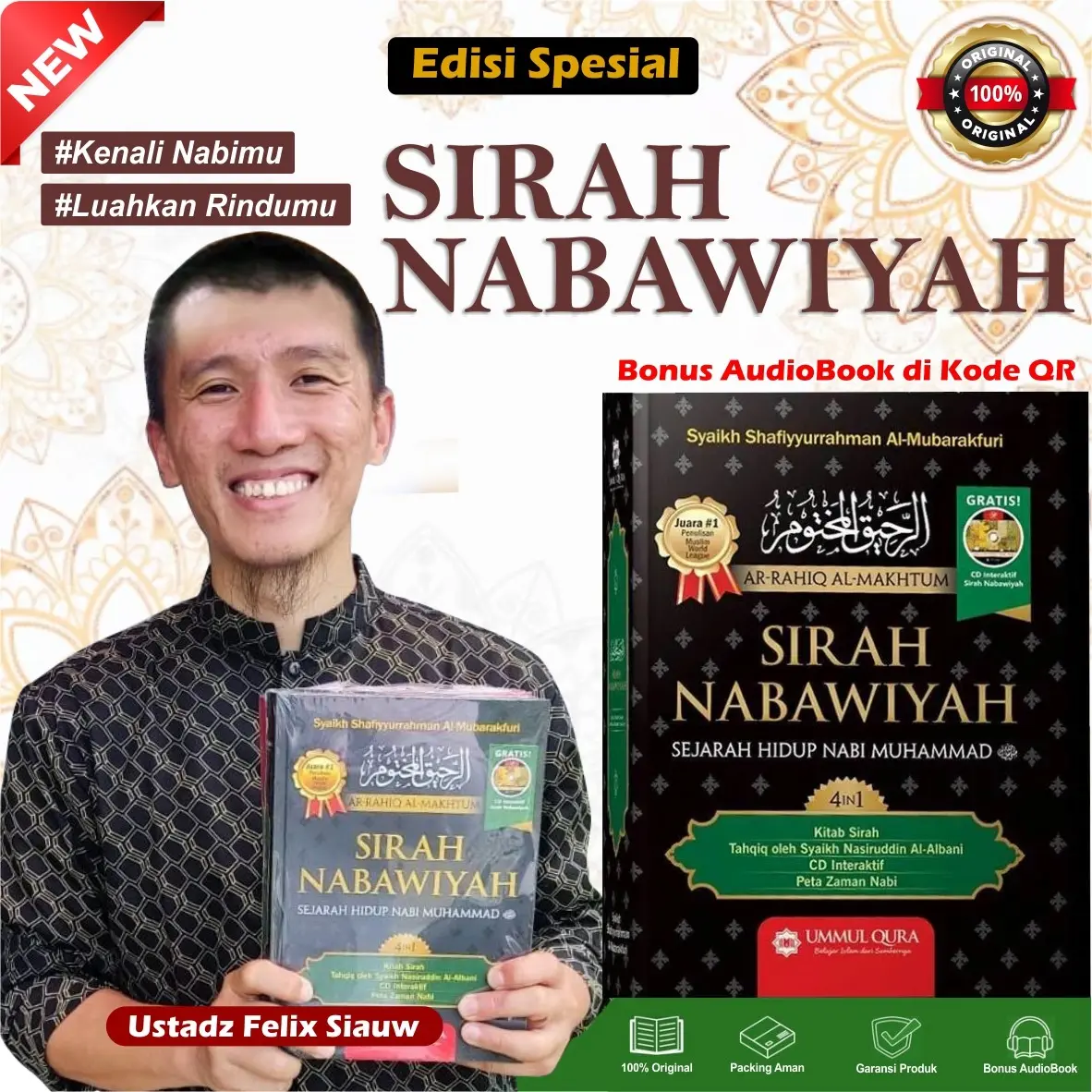 [TERLARIS & BEST SELLER] Buku Sirah Nabawiyah HARD COVER : Sejarah Hidup Nabi Muhammad Bonus Scan Audiobook