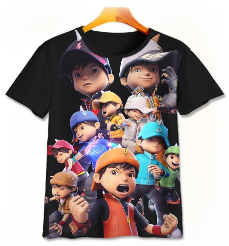 Kaos Anak Anime Boboiboy v9 Baju Boboiboy TV Animasi Kartun Anak 3D Printing Untuk Umur 1-12 Tahun 0